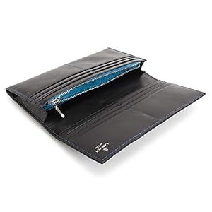 LANVIN 長財布 ブラック　新品　箱付き Amazon | ランバンオンブルー 財布 長財布 黒(ブラック)/青